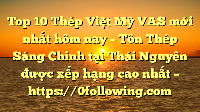 Top 10 Thép Việt Mỹ VAS mới nhất hôm nay – Tôn Thép Sáng Chinh tại Thái Nguyên  được xếp hạng cao nhất – https://0following.com