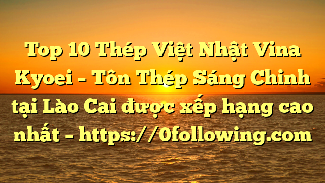 Top 10 Thép Việt Nhật Vina Kyoei – Tôn Thép Sáng Chinh tại Lào Cai  được xếp hạng cao nhất – https://0following.com
